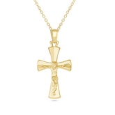 Men's Gold Crucifix Pendant - Dracakis Jewellers